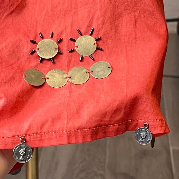 Nell Jeans Boho Women's Orange and Red Skirt - Picture 4 of 8